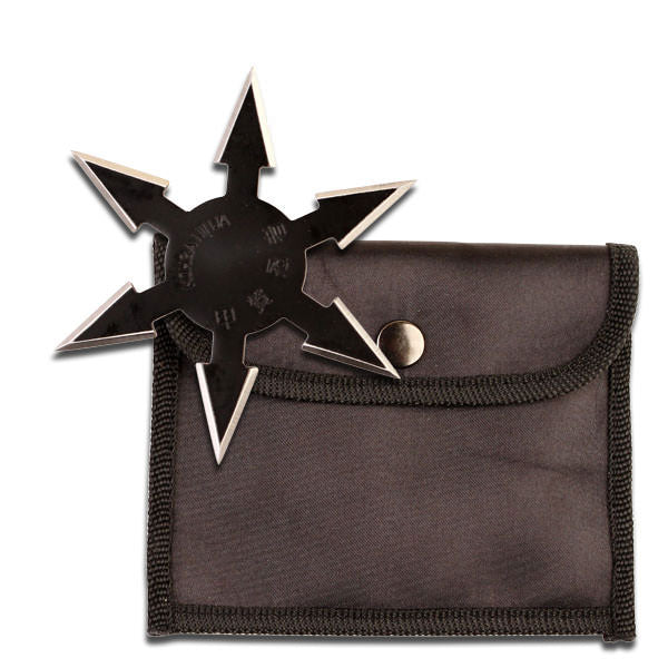 4" Sharp 6 point Throwing Star Shuriken Ninja Samurai Black Knife Collectible Weapons - Tophatter Daily Deals