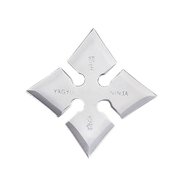 4 Point Hybrid Shuriken, 4" Diameter Throwing Star Silver - Tophatter's Guns'N'Weapons Store - FREE SHIPPING Collectible Weapons - Tophatter Daily Deals