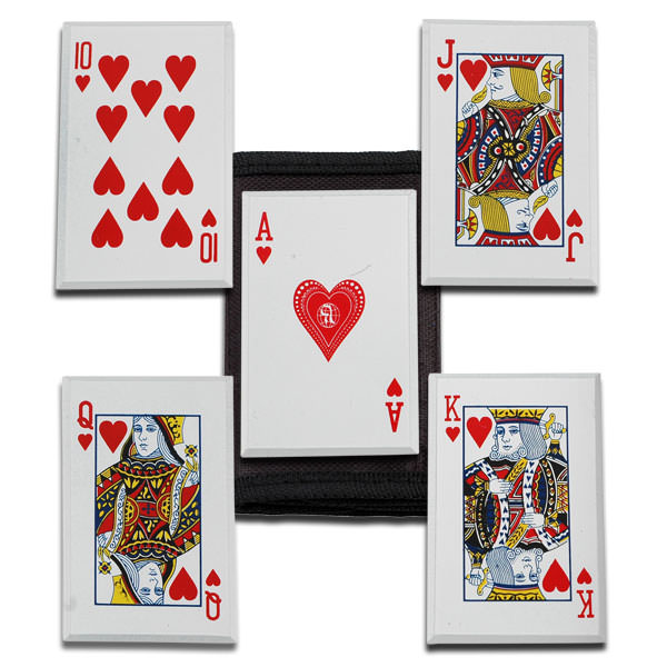 Steel Throwing Poker Cards Flush Hearts Collectible Weapons - Tophatter Daily Deals
