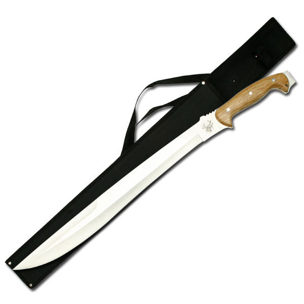 Jungle Master Premium Stainless Steel Full Tang Fixed Blade Machete Knife - TOPHATTER'S ARMORY DEALS Collectible Weapons - Tophatter Daily Deals