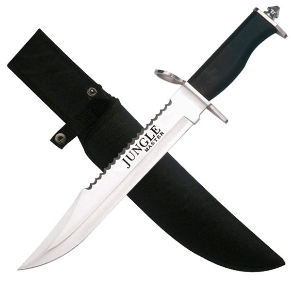 15" Tactical Survival Fixed Blade Hunting Knife Bowie With Sheath Collectible Weapons - Tophatter Daily Deals