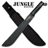 Jungle Master Hand Forged Heavy Duty Fat Black Saw Back Machete - TOPHATTER'S ARMORY DEALS Collectible Weapons - Tophatter Daily Deals
