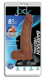 JOCK 8 Inch Bareskin Vibrating Dong with Balls Latte Color > Vibrators > Realistic Vibrators - Tophatter Daily Deals