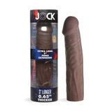 JOCK Extra Long 3 Inch Dark Penis Extension Sleeve with Realistic Texture and 0.65 Inch Girth > Sex Toys For Men > Penis Sleeves - Tophatter Daily Deals