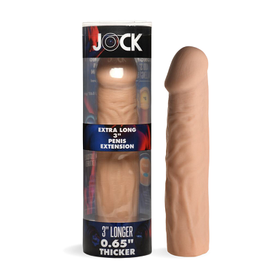 JOCK Extra Long 3 Inch Penis Extension Sleeve Light 3 Inches Longer 0.65 Inch Thicker Realistic TPE Material > Sex Toys For Men > Penis Sleeves - Tophatter Daily Deals