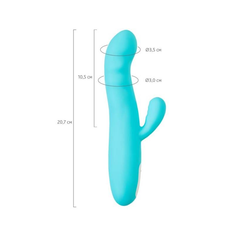 JOS Merry Swirl Rotating Shaft Rabbit Vibrator Blue 20.7cm > Vibrators > Ladies > Rabbit - Tophatter Daily Deals