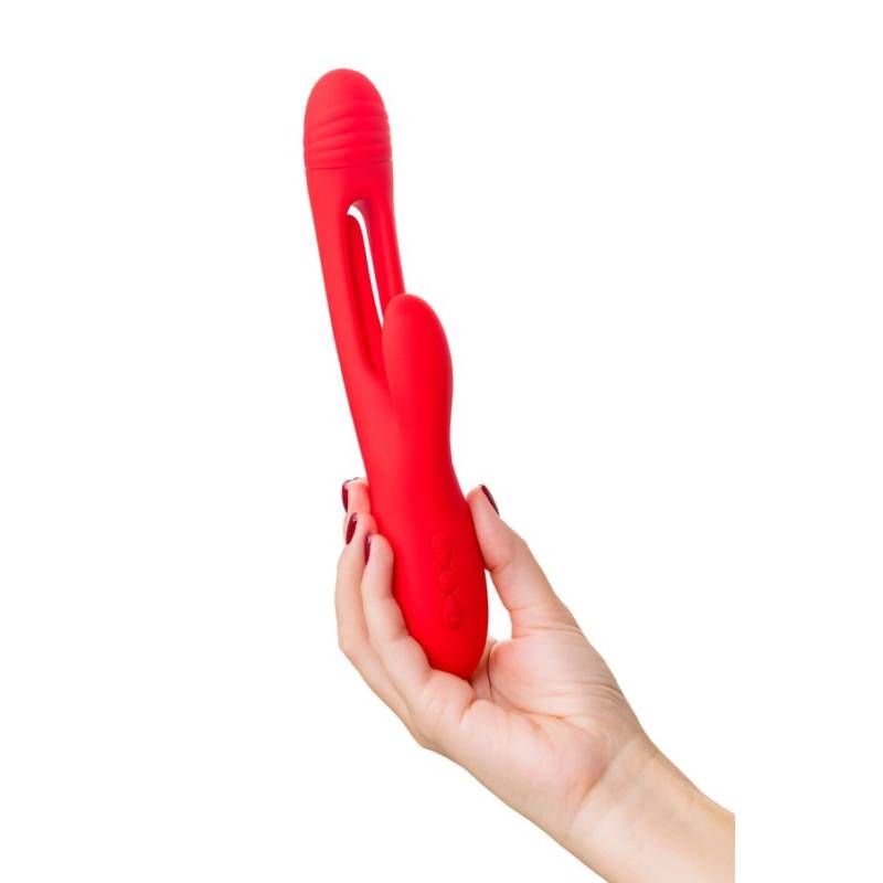 JOS Patti Moving Tongue Rabbit Vibrator in Red > Vibrators > Ladies > Rabbit - Tophatter Daily Deals