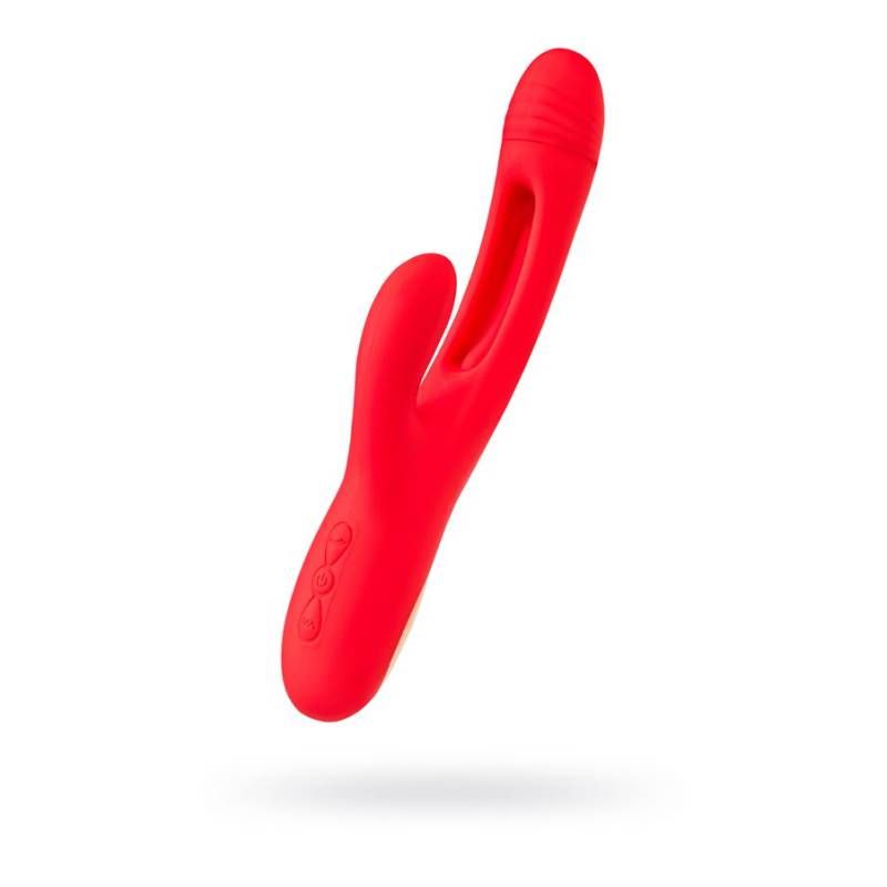 JOS Patti Moving Tongue Rabbit Vibrator in Red > Vibrators > Ladies > Rabbit - Tophatter Daily Deals