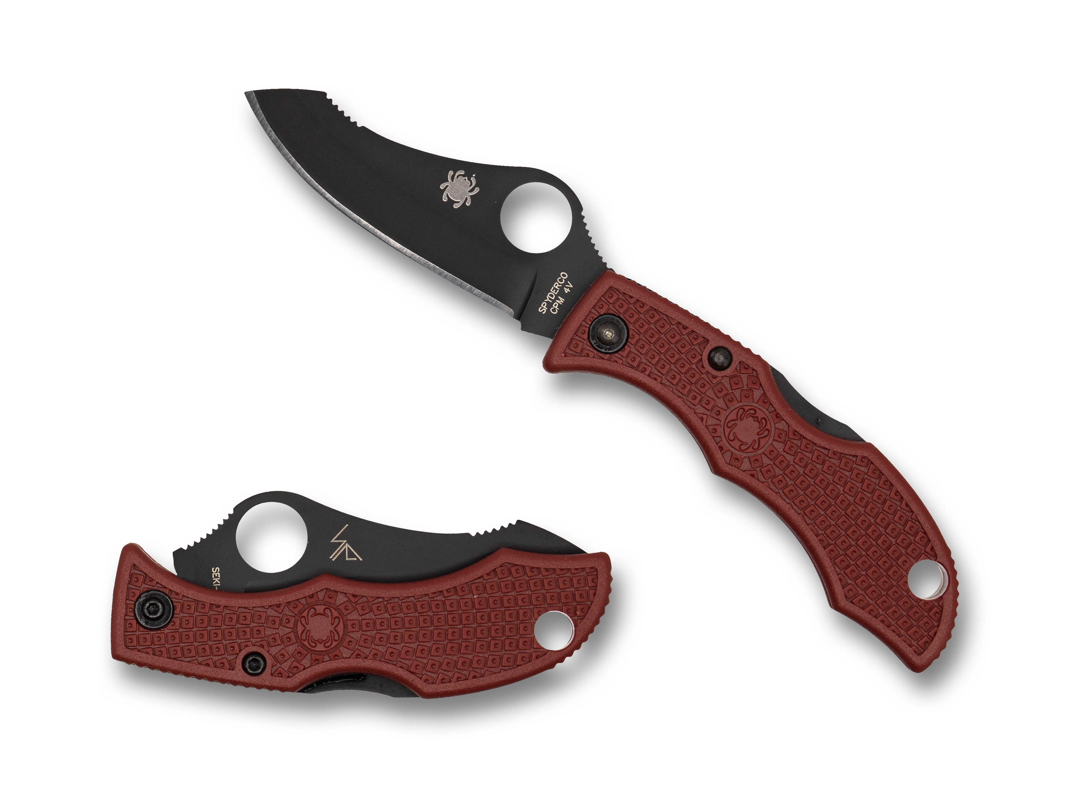 Spyderco Jester - St. Nick's Exclusive - Black Hardware - Red FRN - CPM-4V - JRDBKP Knives - Tophatter Daily Deals