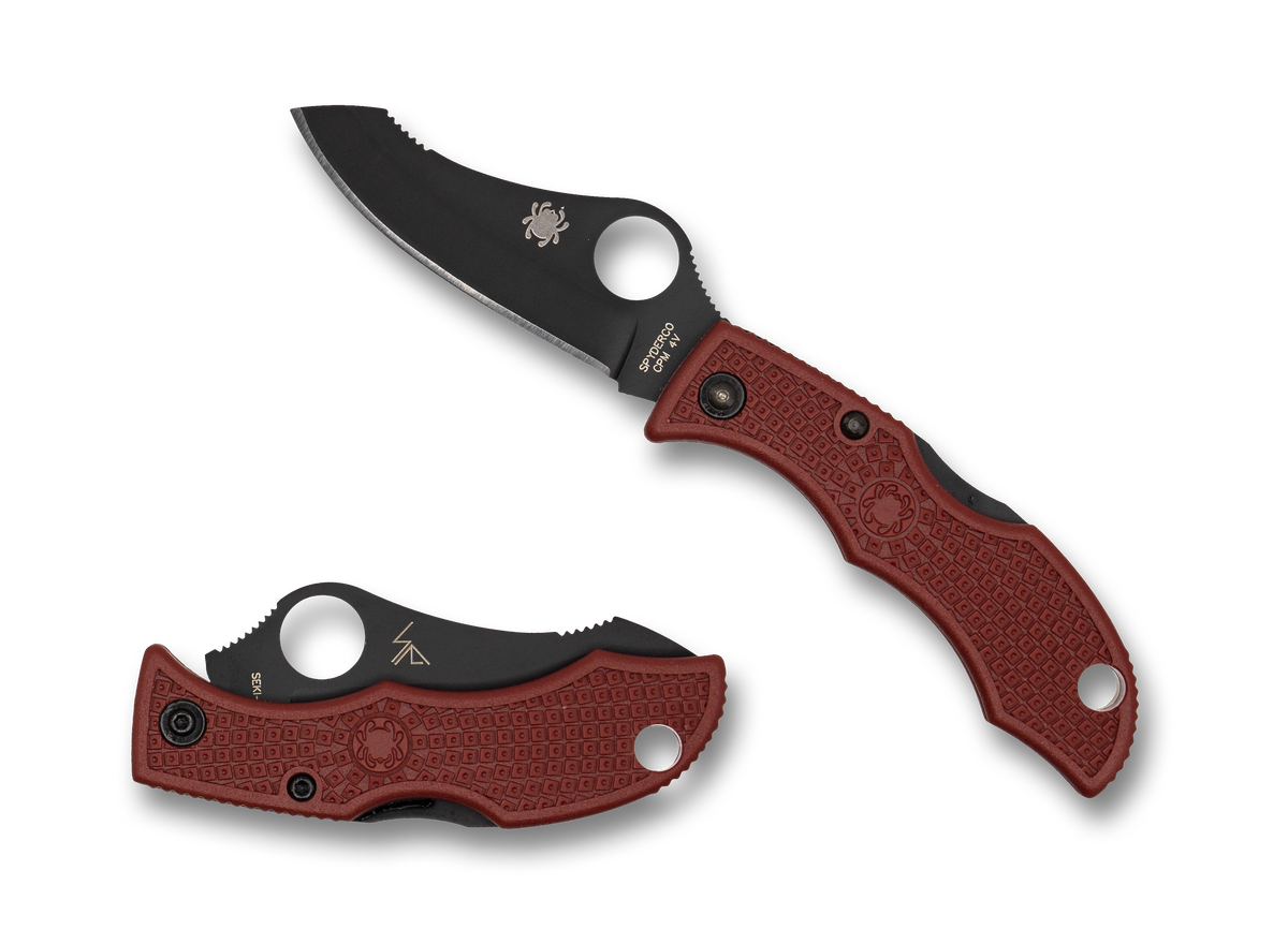 Spyderco Jester - St. Nick's Exclusive - Black Hardware - Red FRN - CPM-4V - JRDBKP Knives - Tophatter Daily Deals