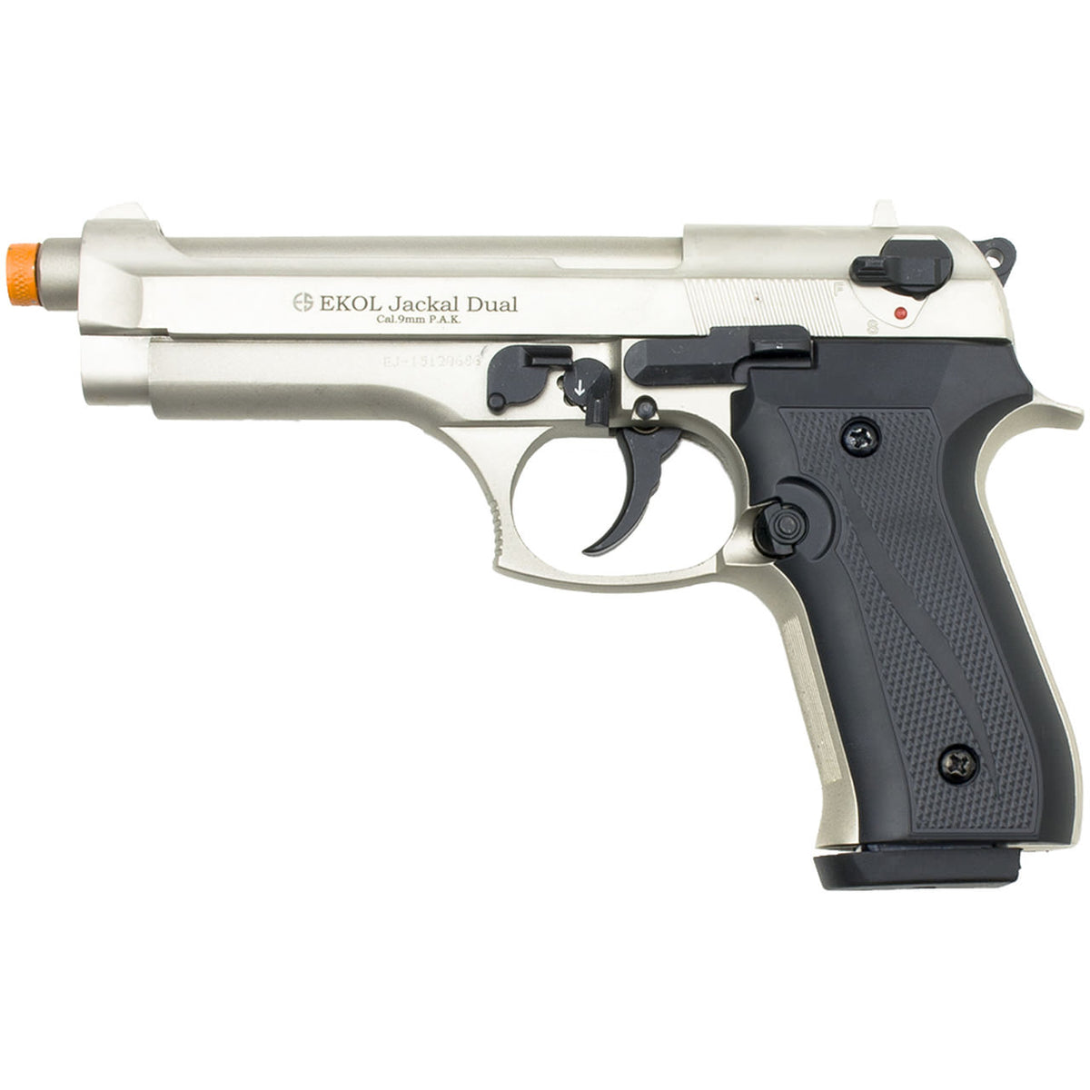 Jackal Full Automatic Front Firing Blank Machine Gun Satin Finish - TOPHATTER'S ARMORY DEALS Collectible Weapons - Tophatter Daily Deals