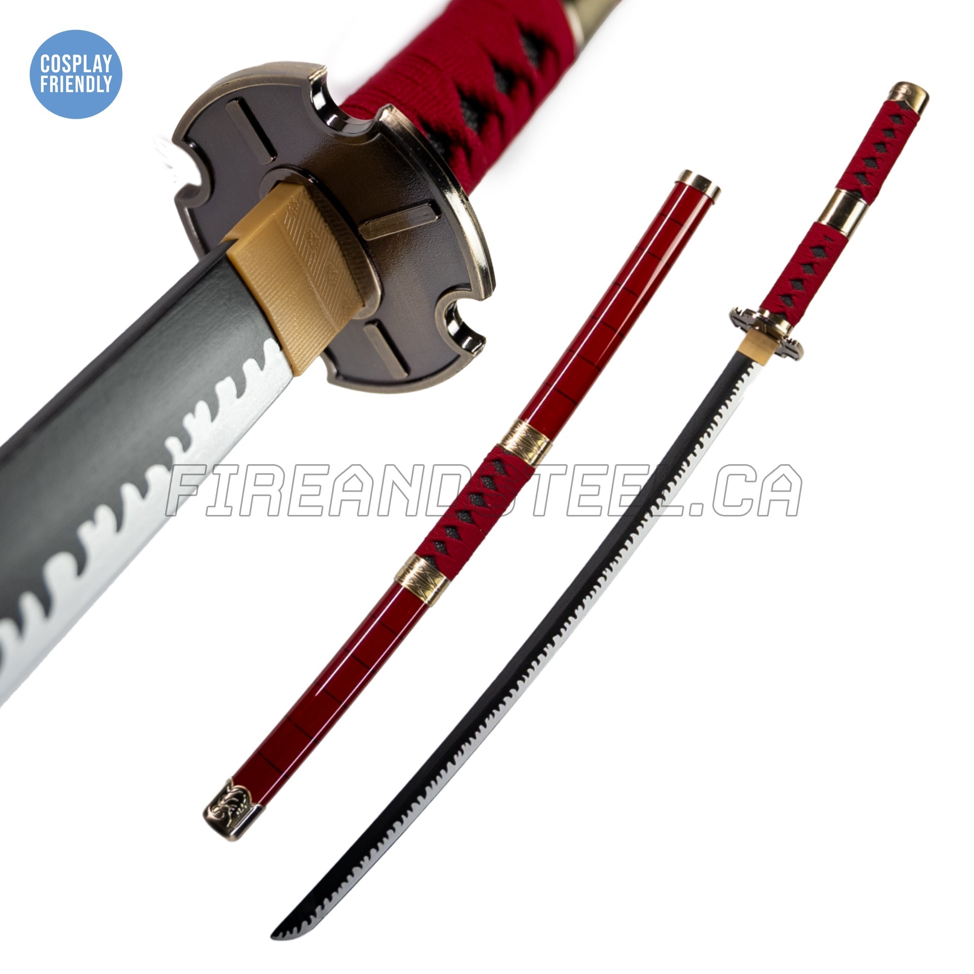 Roronoa Zoro's "Sandai Kitetsu" Katana (Wood) Anime Sword - Tophatter Daily Deals