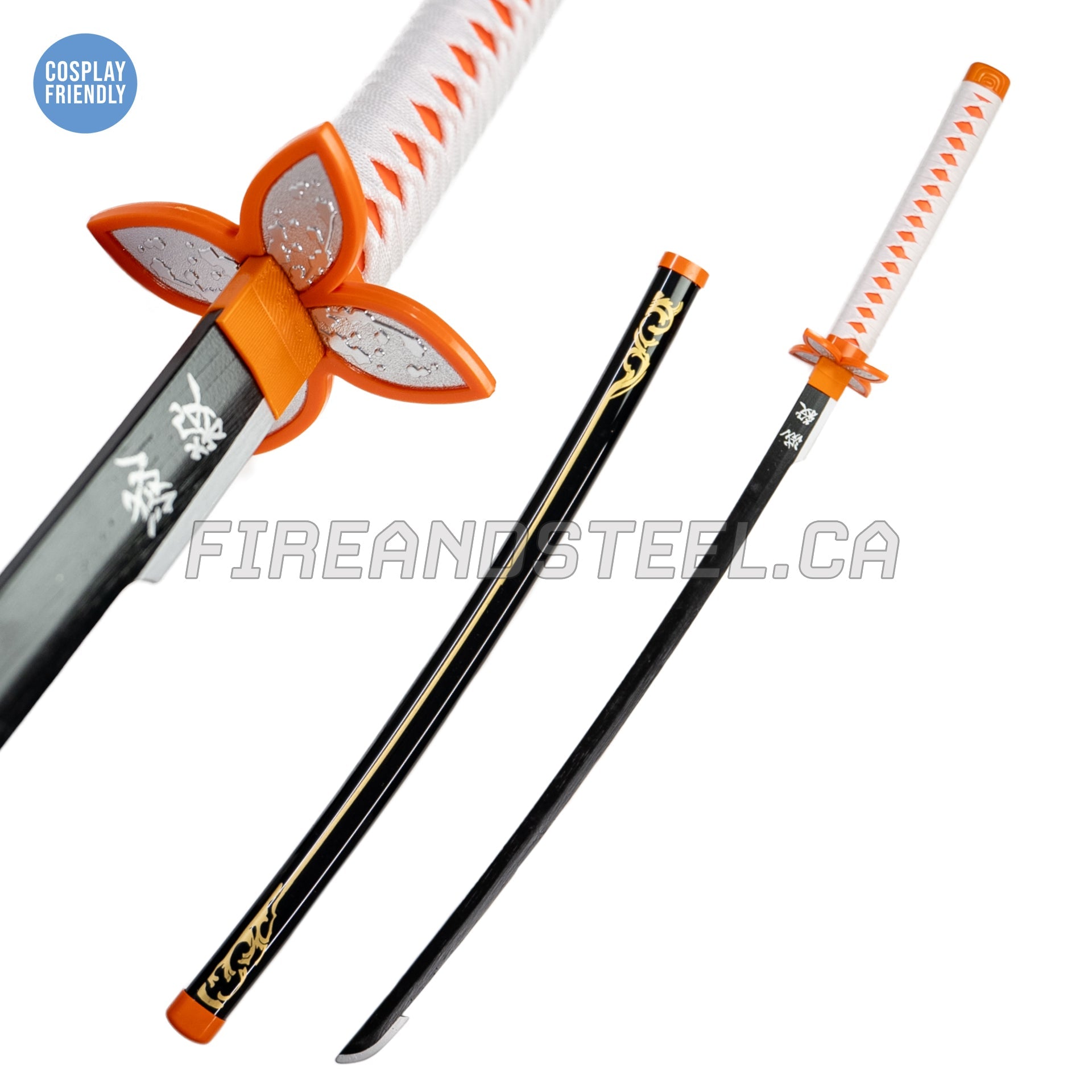 Shinobu Kocho's Lavender-Blue Nichirin Katana (Wood) Black Sheath Anime Sword - Tophatter Daily Deals