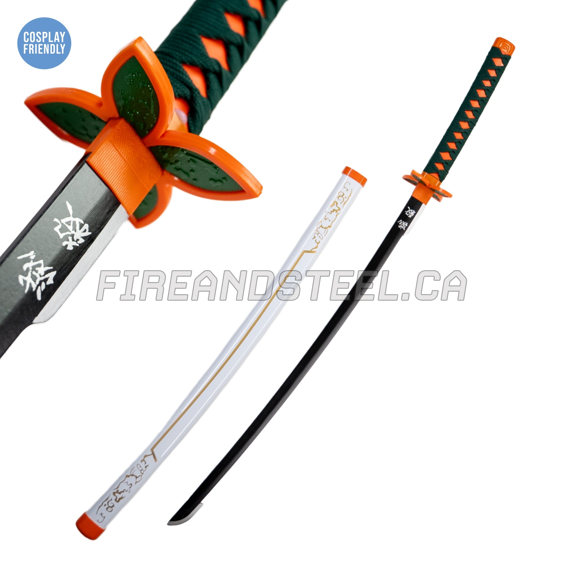 Shinobu Kocho's Lavender-Blue Nichirin Katana (Wood) White Sheath Anime Sword - Tophatter Daily Deals