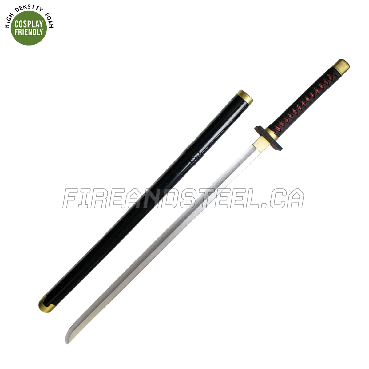 Fire and Steel - Practice Samurai Katana with Sheath (High Density Foam) Fire and Steel Exclusive - Tophatter Daily Deals