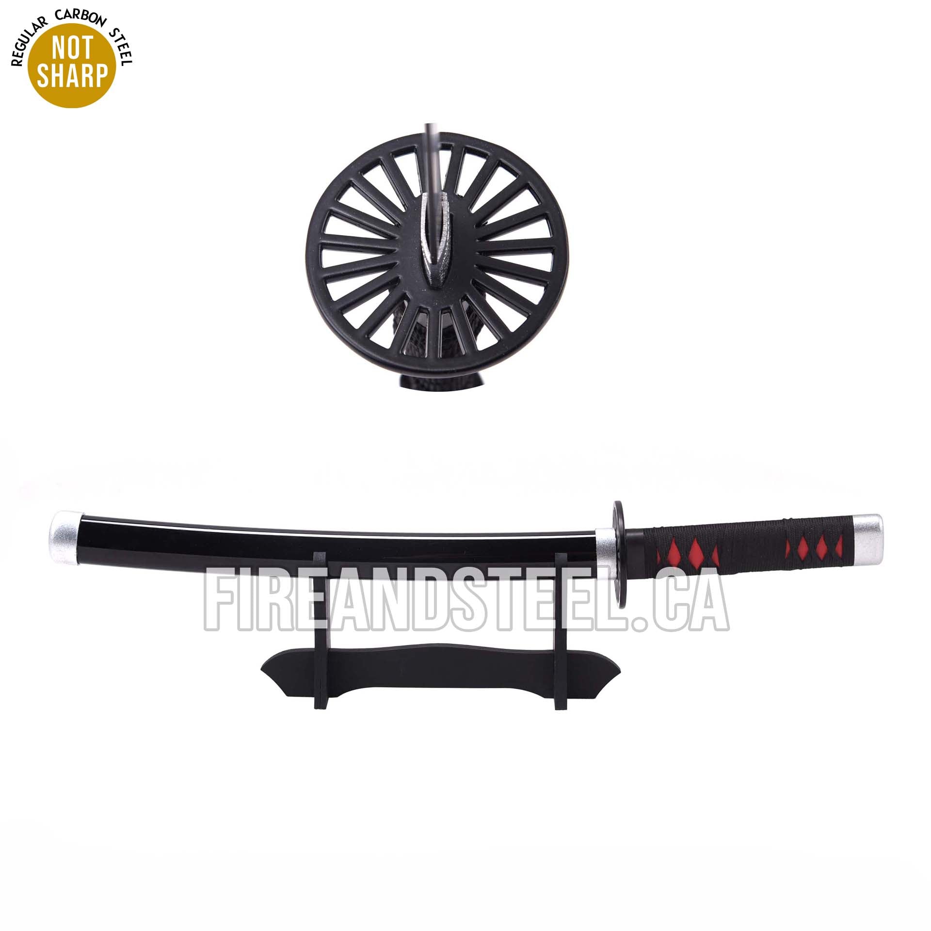 Tanjiro Kamado's Black Nichirin Miniature Katana Anime Sword - Tophatter Daily Deals