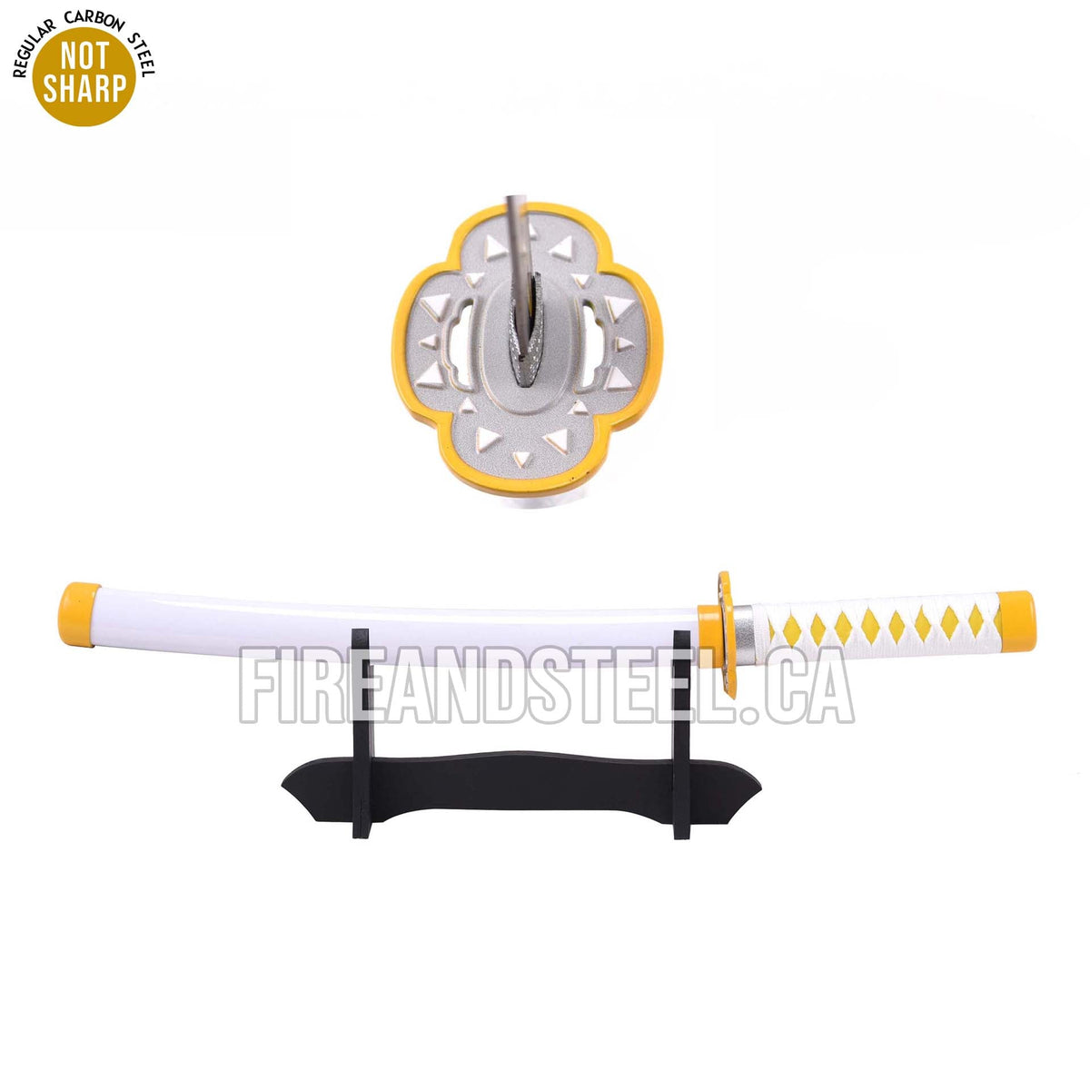 Zenitsu Agatsuma's Yellow Nichirin Miniature Katana Anime Sword - Tophatter Daily Deals