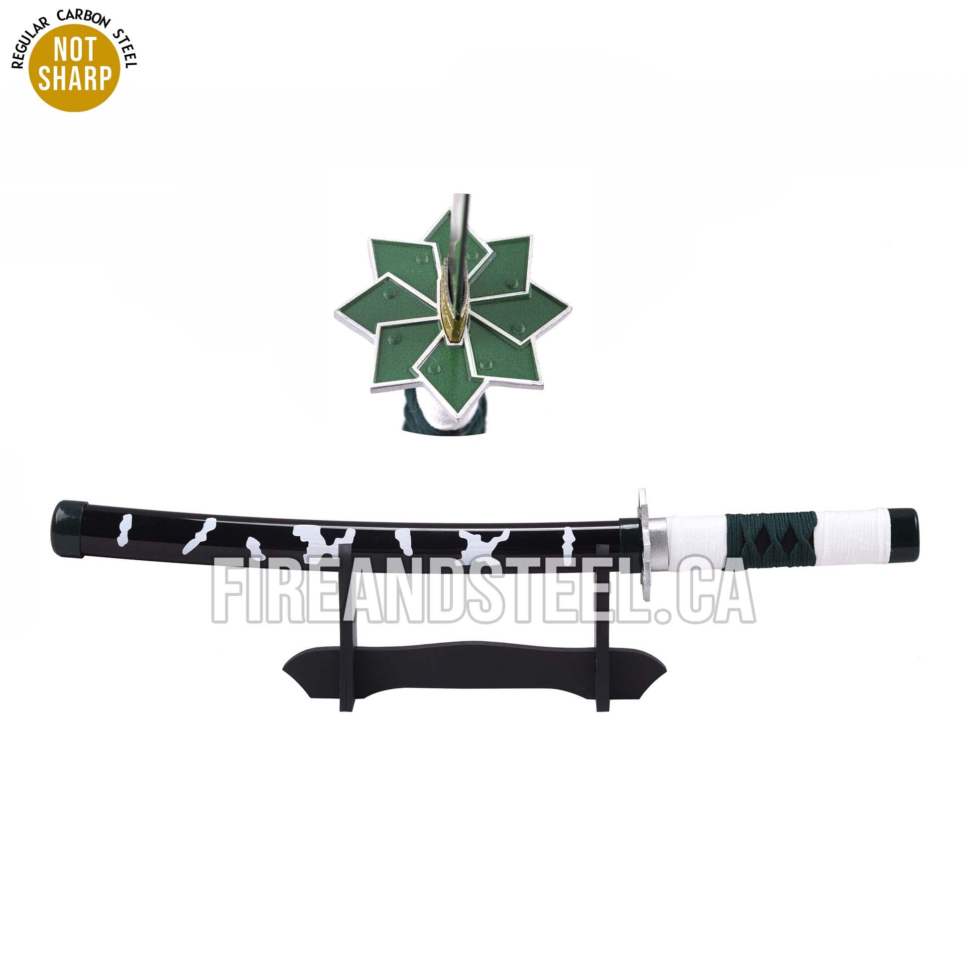 Sanemi Shinazugawa's Green Nichirin Miniature Katana Anime Sword - Tophatter Daily Deals