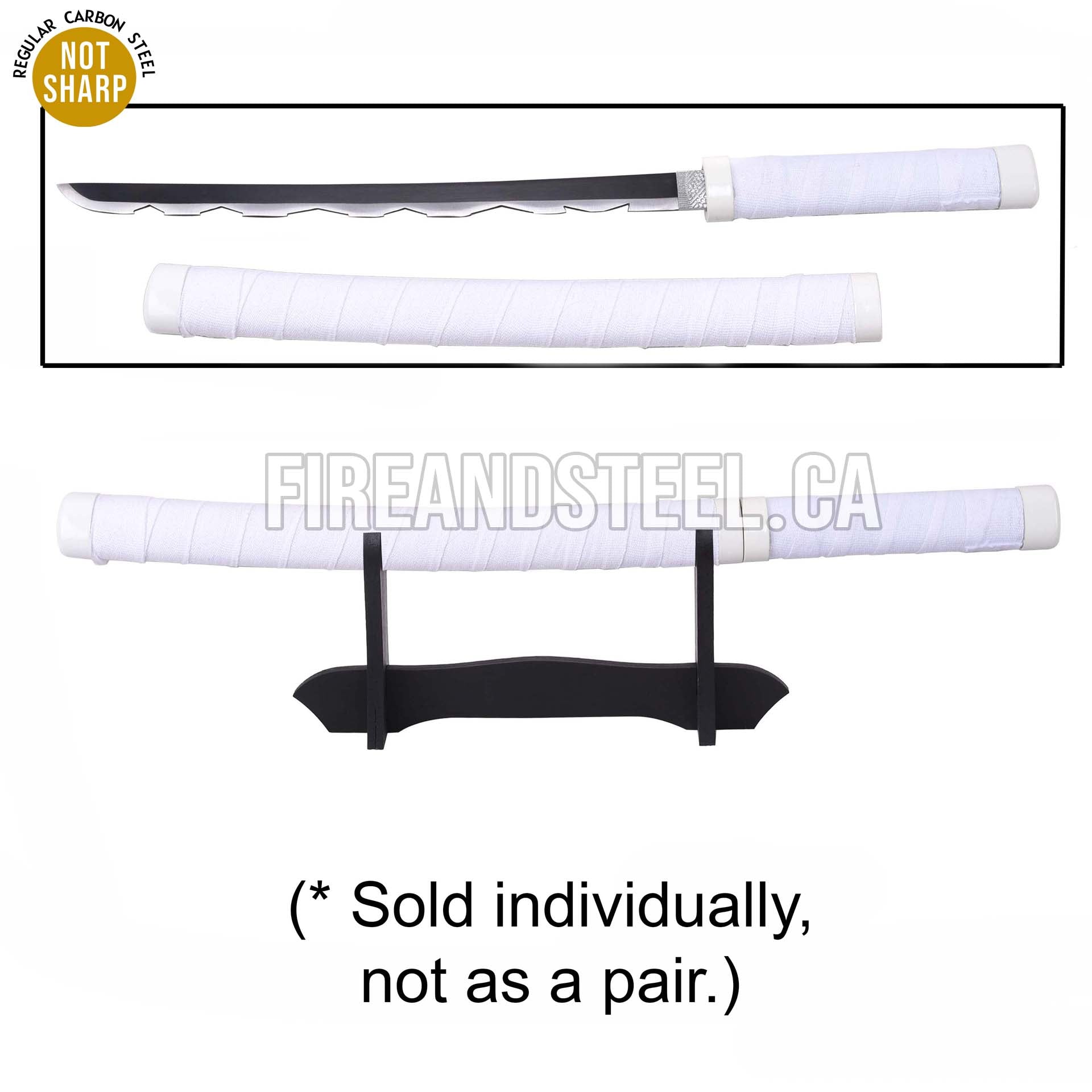 Inosuke Hashibira's Indigo-Gray Nichirin Miniature Katana Anime Sword - Tophatter Daily Deals