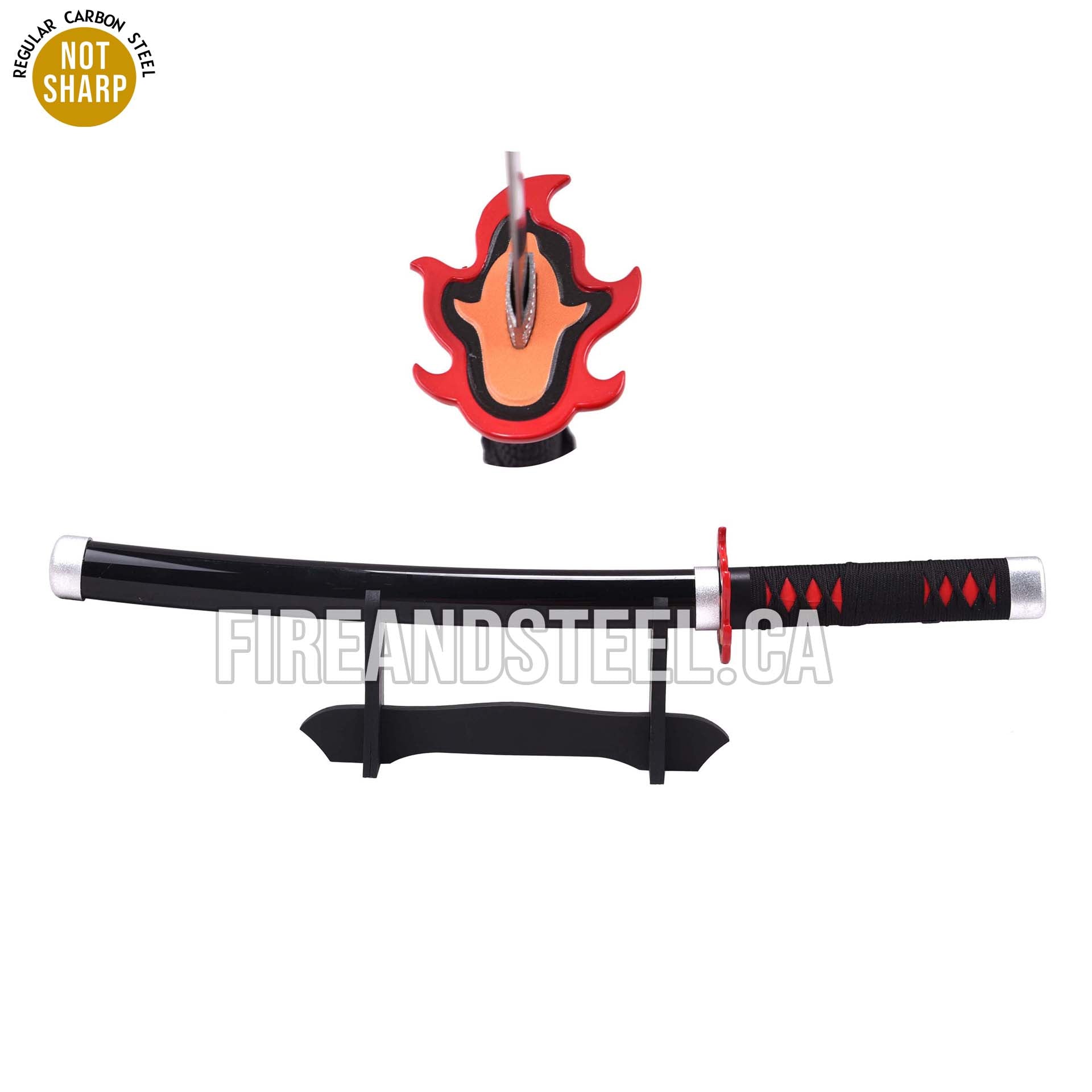 Tanjiro Kamado's Black Nichirin Miniature Katana 2.0 Anime Sword - Tophatter Daily Deals
