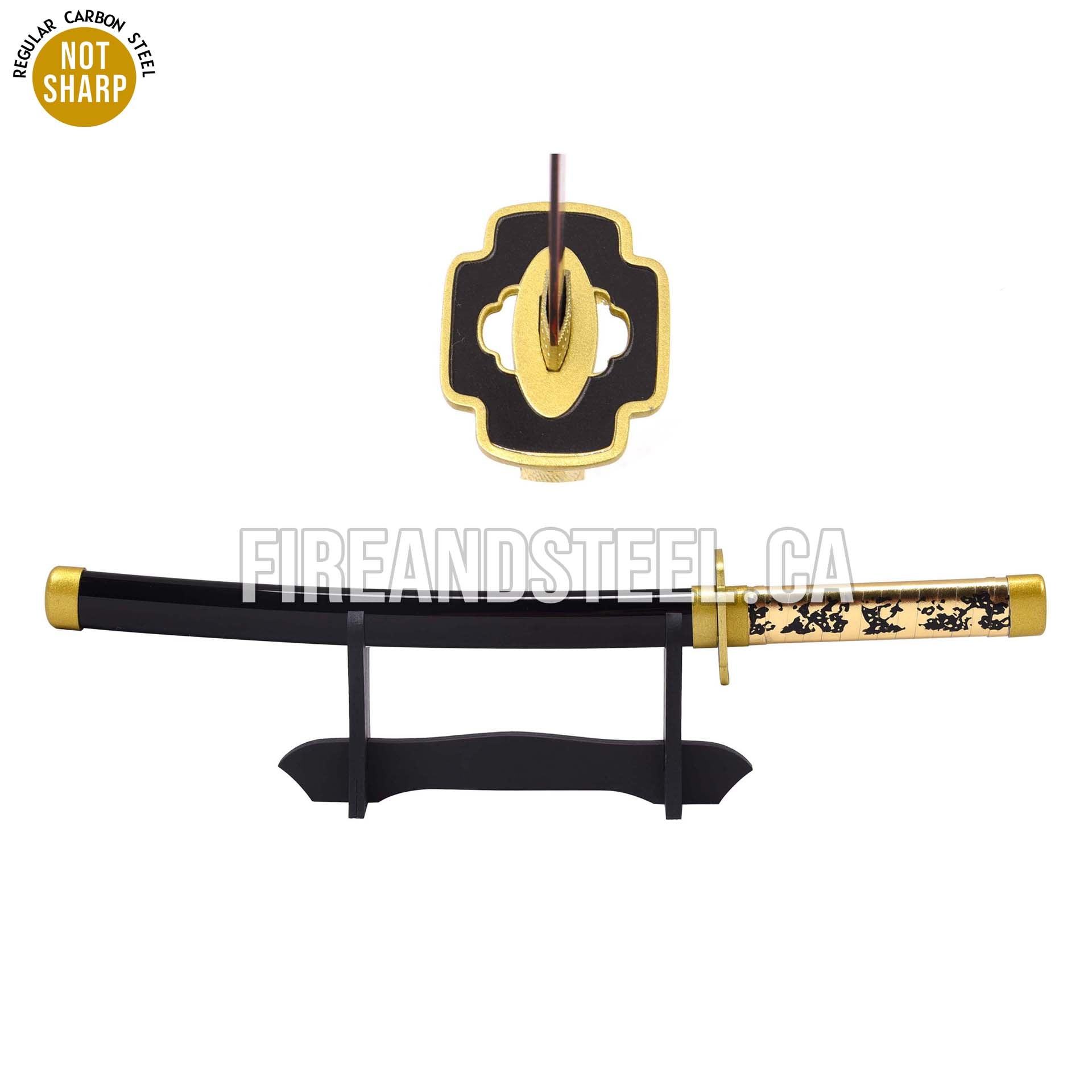 Yoriichi Tsugikuni's Red-Black Nichirin Miniature Katana Anime Sword - Tophatter Daily Deals