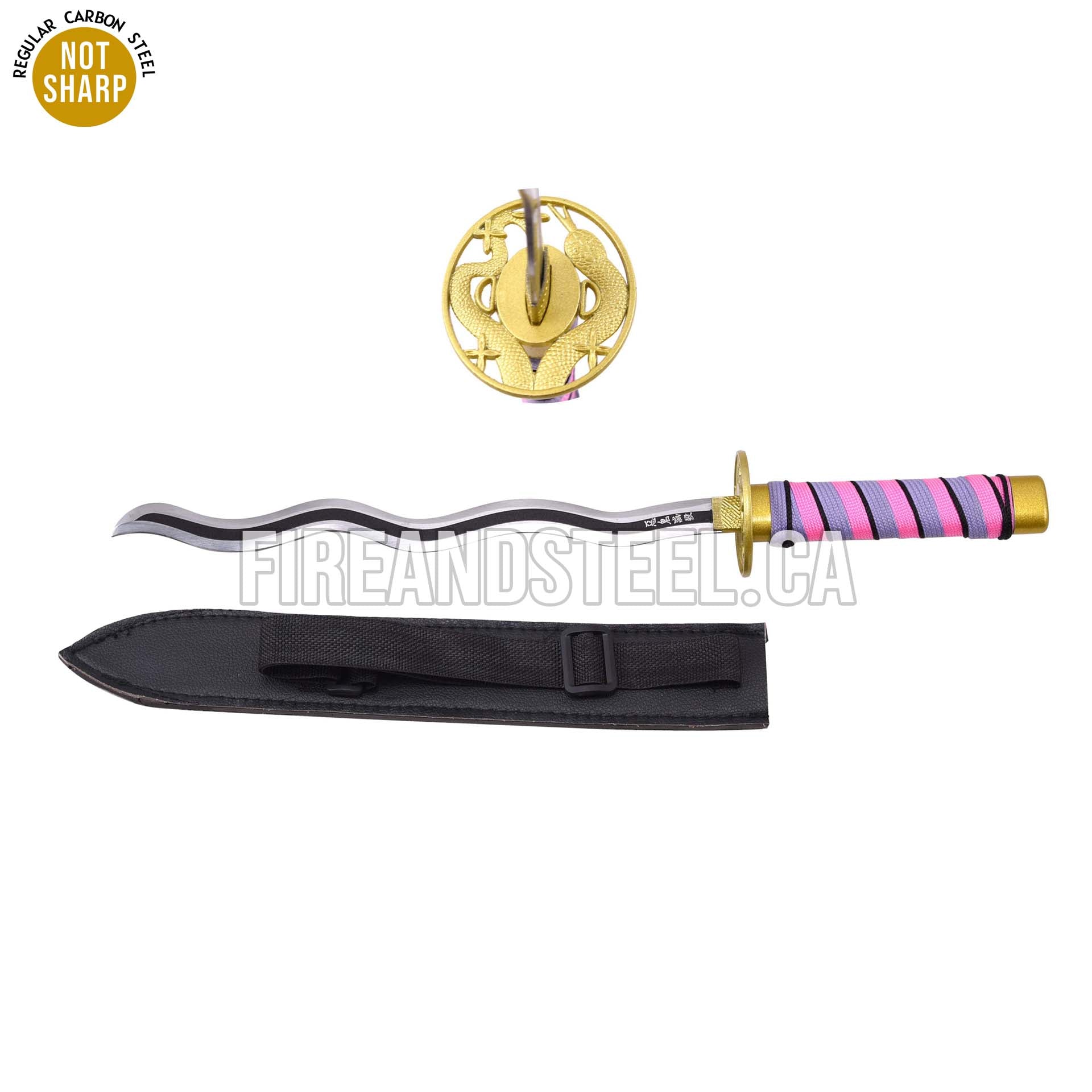 Obanai Iguro's Twisted Lavender Nichirin Miniature Katana Anime Sword - Tophatter Daily Deals