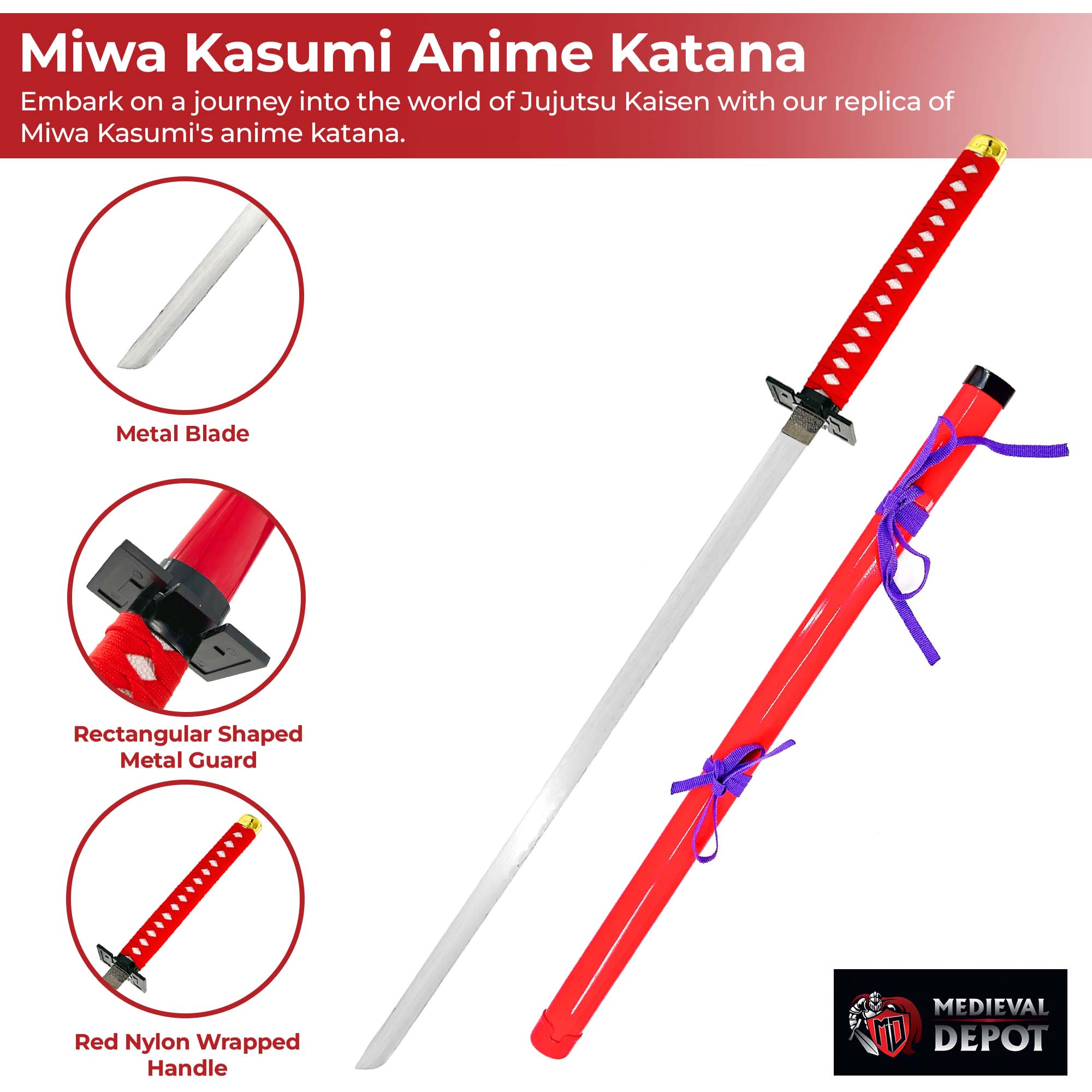 Jujutsu Kaisen Replica Miwa Kasumi Anime Katana Swords - Tophatter Daily Deals
