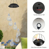 Solar Light Bulb Wind Chime with Color Changing LEDs, 21.6 in Solar Outdoor Lights - Tophatter Daily Deals