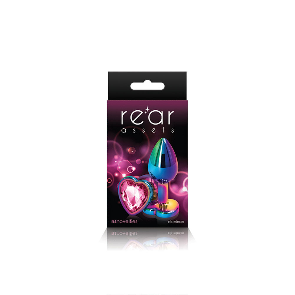 Rear Assets Multi Heart Small (Pink) – Lightweight Metal Butt Plug > Anal Range > Jewel Butt Plugs - Tophatter Daily Deals