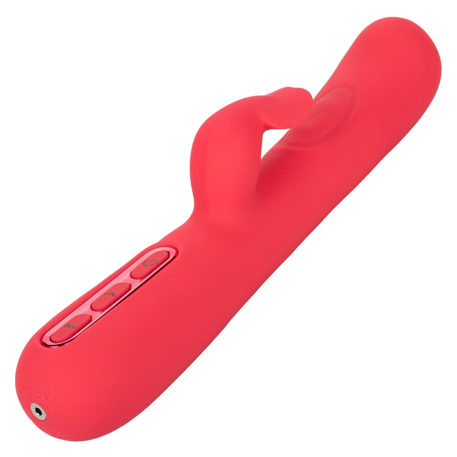 Throb Flutter Red Dual Stimulator Massager with 2x Thumping Action and 7 Vibration Functions, Silicone Waterproof Vibrator > Vibrators > Ladies > Rabbit - Tophatter Daily Deals