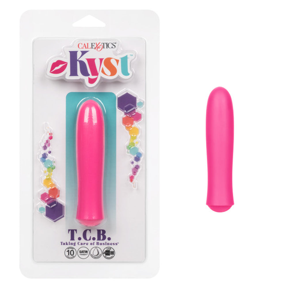 Kyst T.C.B. Taking Care of Business Mini Massager Pink 4-Inch Satin Finish > Vibrators > Mini Vibrators - Tophatter Daily Deals