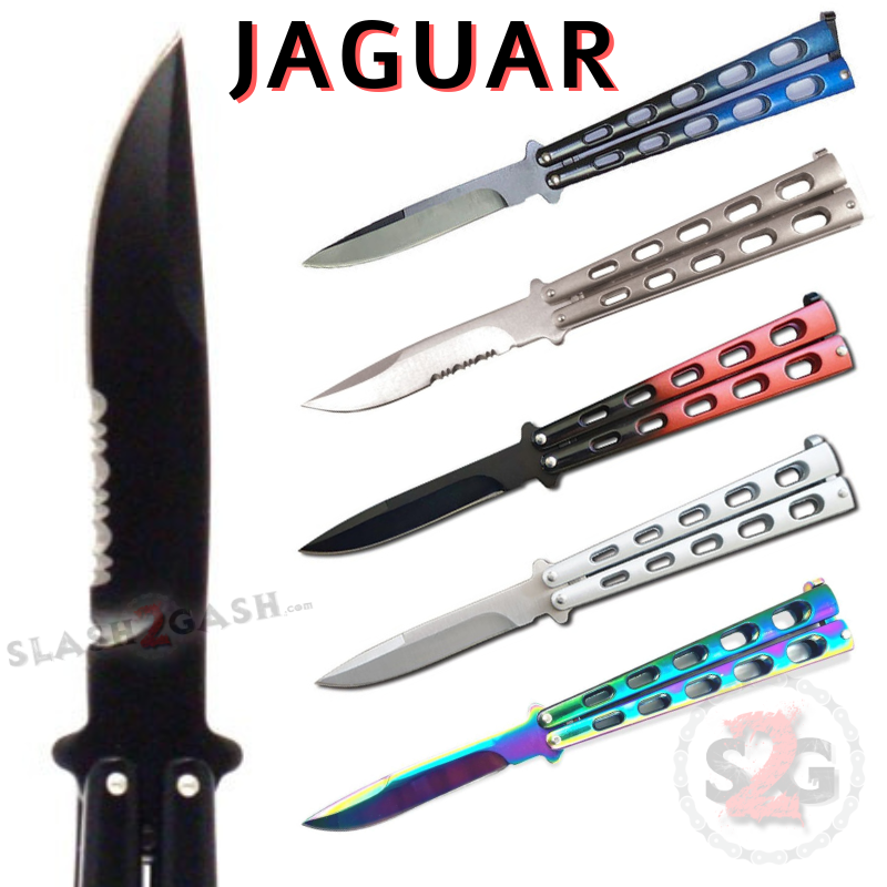 Jaguar HEAVY Butterfly Knife Big FAT Balisong - Asst. Colors Knife-Balisong - Tophatter Daily Deals