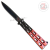 Jaguar HEAVY Butterfly Knife Big FAT Balisong - Asst. Colors Fade Red Knife-Balisong - Tophatter Daily Deals