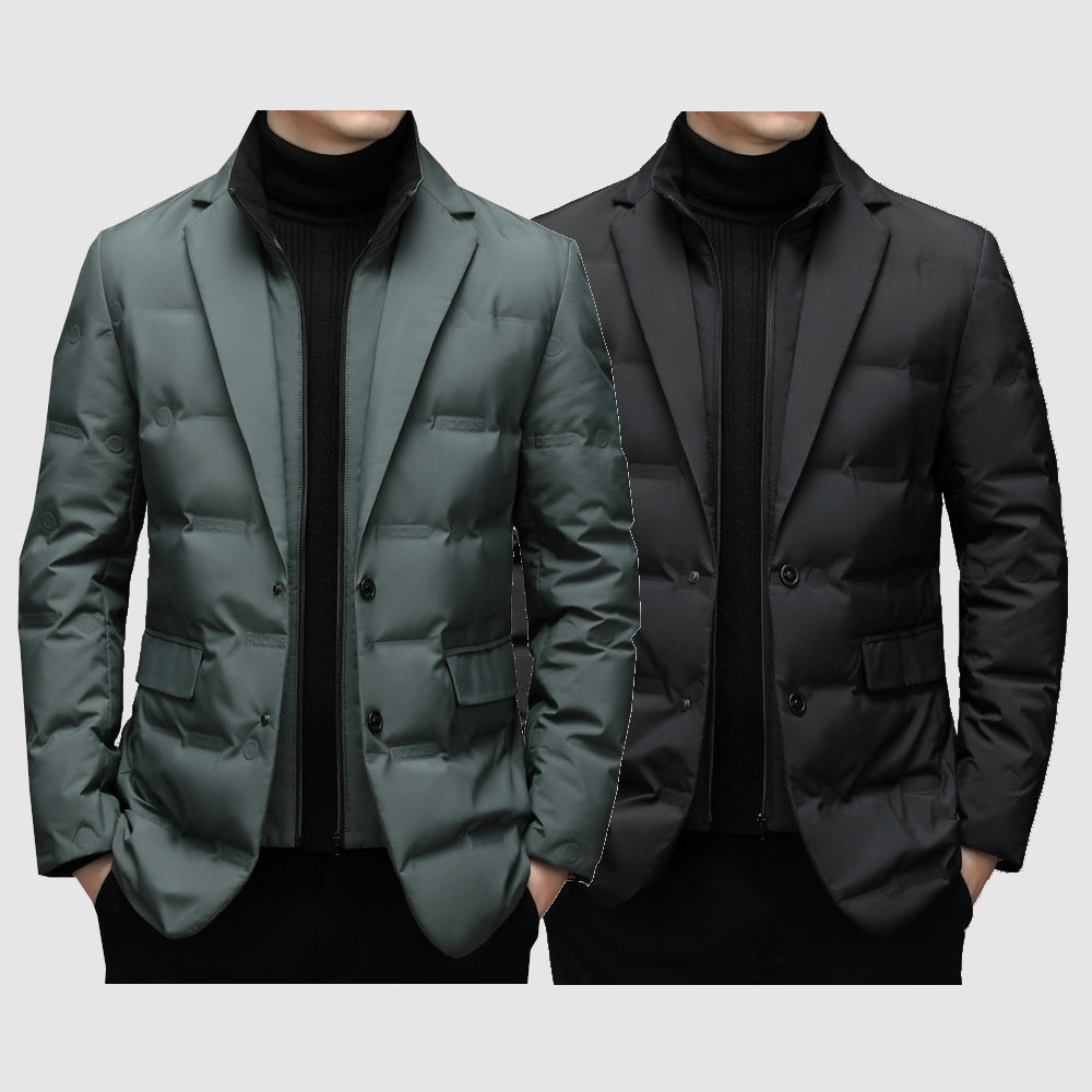 Warm and Structured Men's Parka Jacket – Tailored, Quilted, for Winter - Tophatter Daily Deals