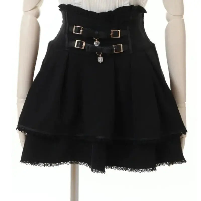 Japan Style High Waist Pleated Mini Skirts Bow Knot Design Mini Skirts Kawaii Slim Fit A-line Skirts Pink Lace Skirts For Women - Tophatter Daily Deals