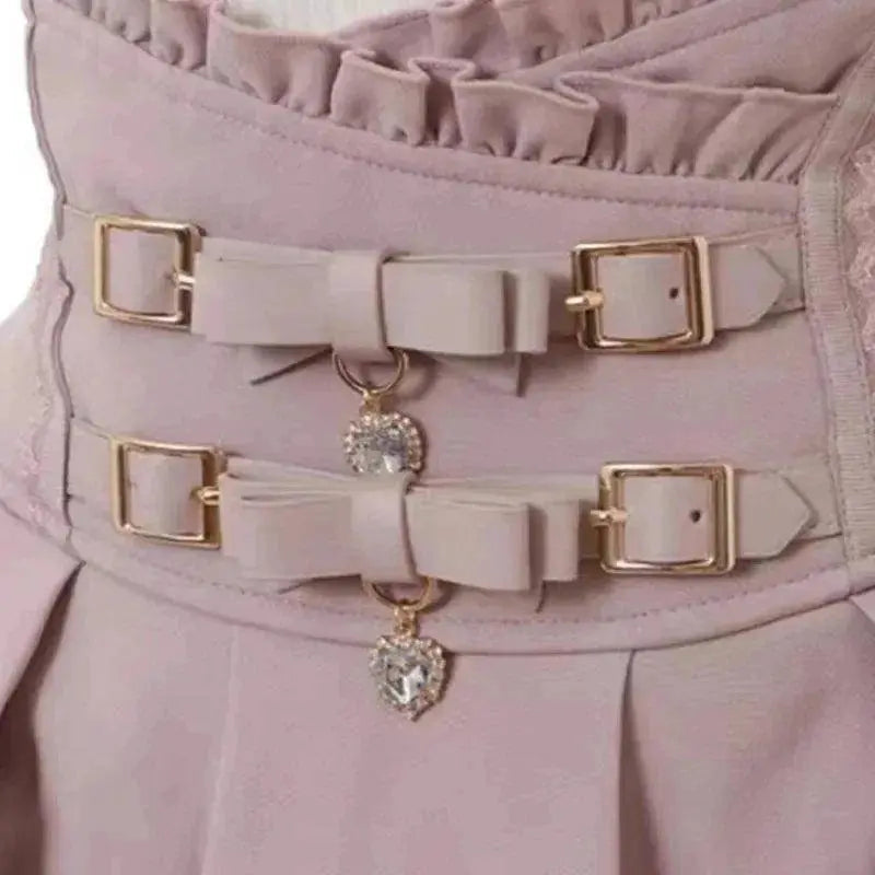Japan Style High Waist Pleated Mini Skirts Bow Knot Design Mini Skirts Kawaii Slim Fit A-line Skirts Pink Lace Skirts For Women - Tophatter Daily Deals