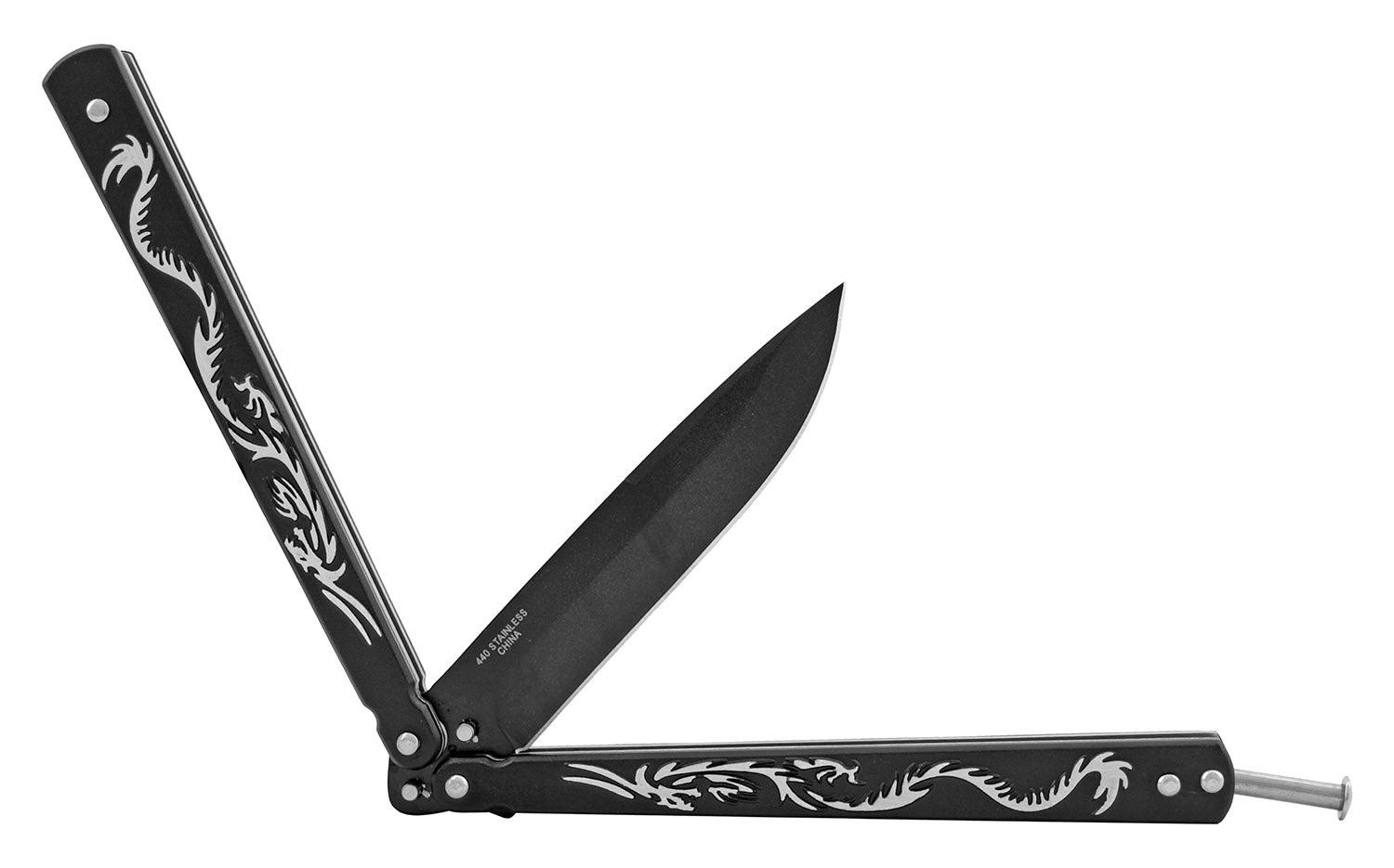 Japanese Dragon Butterfly Knife Aluminum Balisong (Riveted) - asst. Knife-Balisong - Tophatter Daily Deals