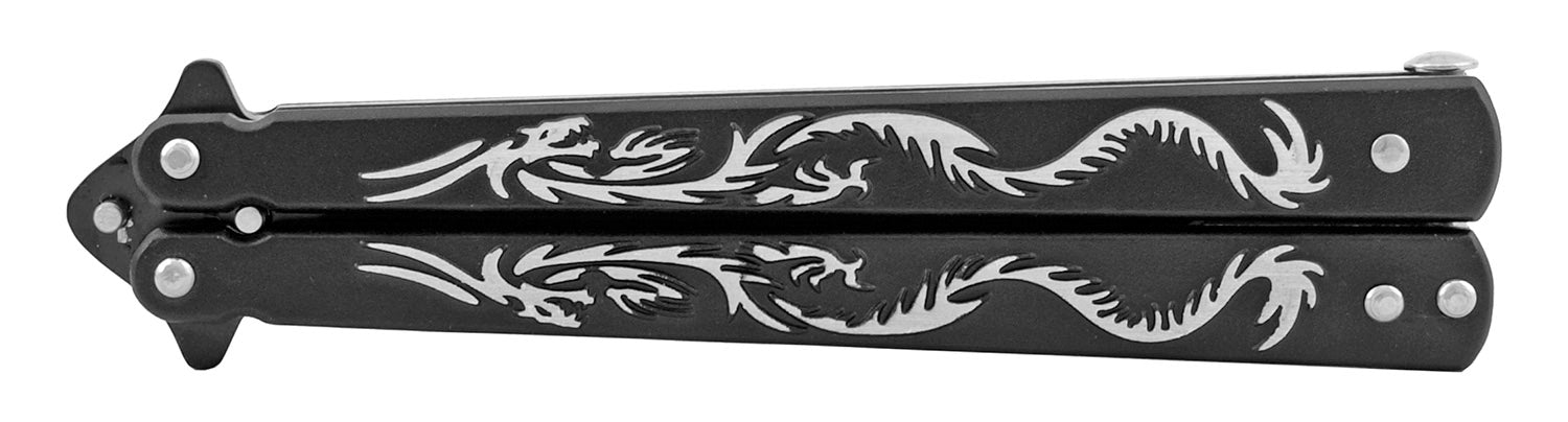 Japanese Dragon Butterfly Knife Aluminum Balisong (Riveted) - asst. Knife-Balisong - Tophatter Daily Deals