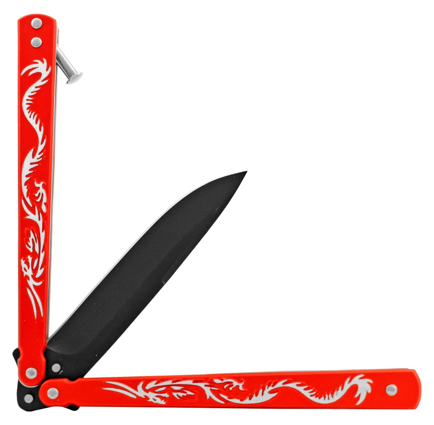 Japanese Dragon Butterfly Knife Aluminum Balisong (Riveted) - asst. Knife-Balisong - Tophatter Daily Deals