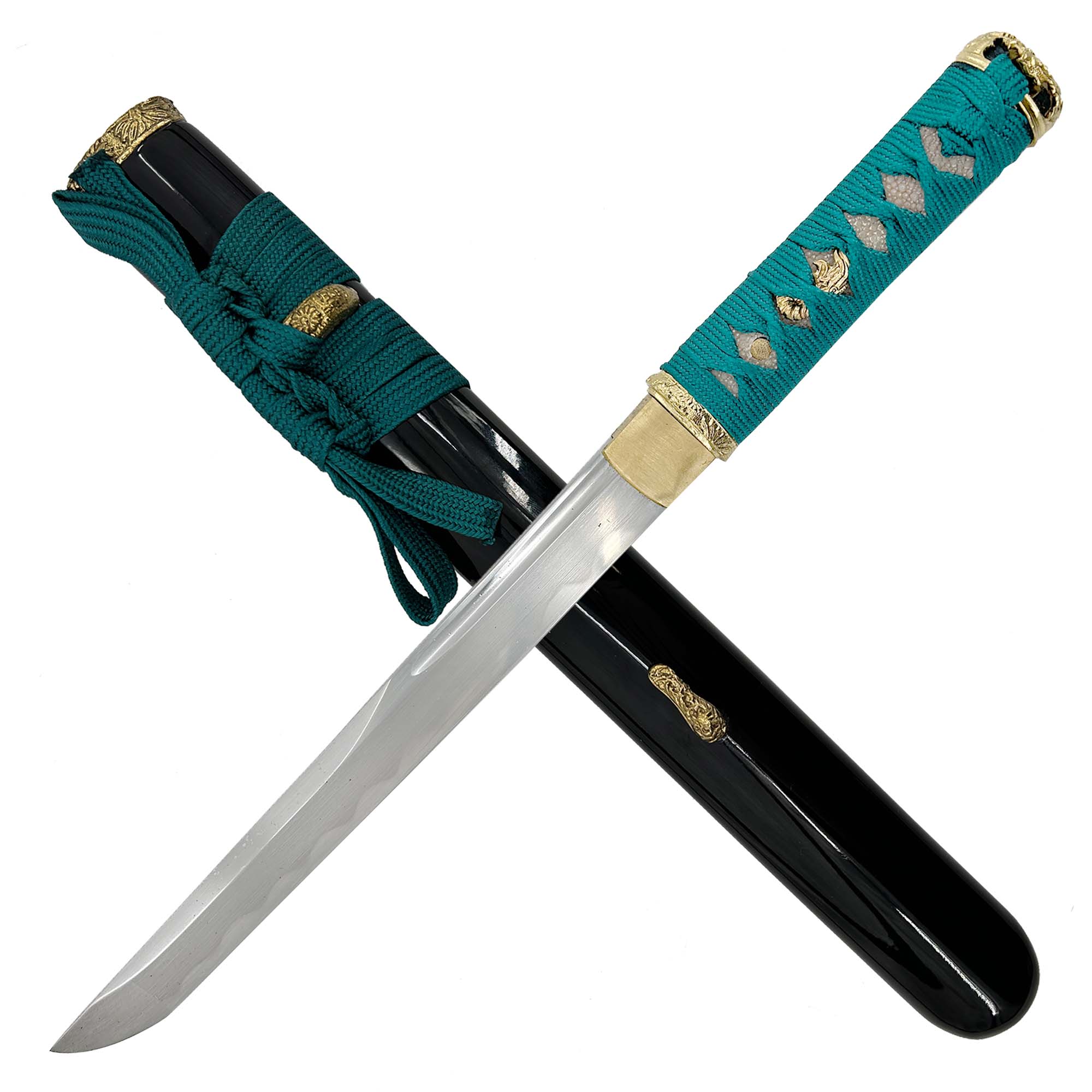 Japanese Tanto Dagger Teal Wrap Edition Daggers - Tophatter Daily Deals