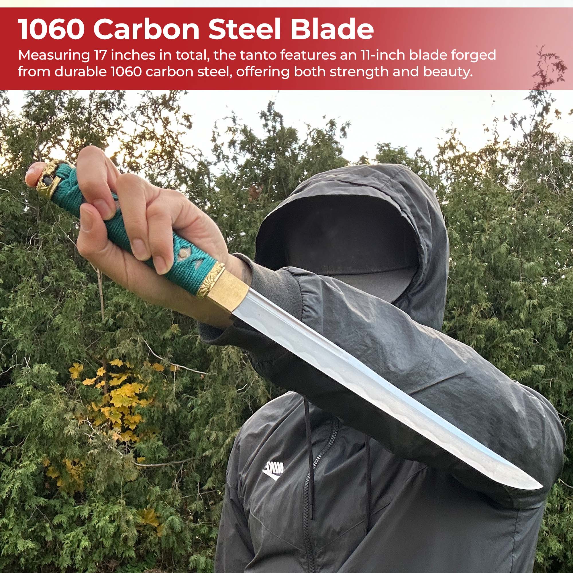Japanese Tanto Dagger Teal Wrap Edition Daggers - Tophatter Daily Deals