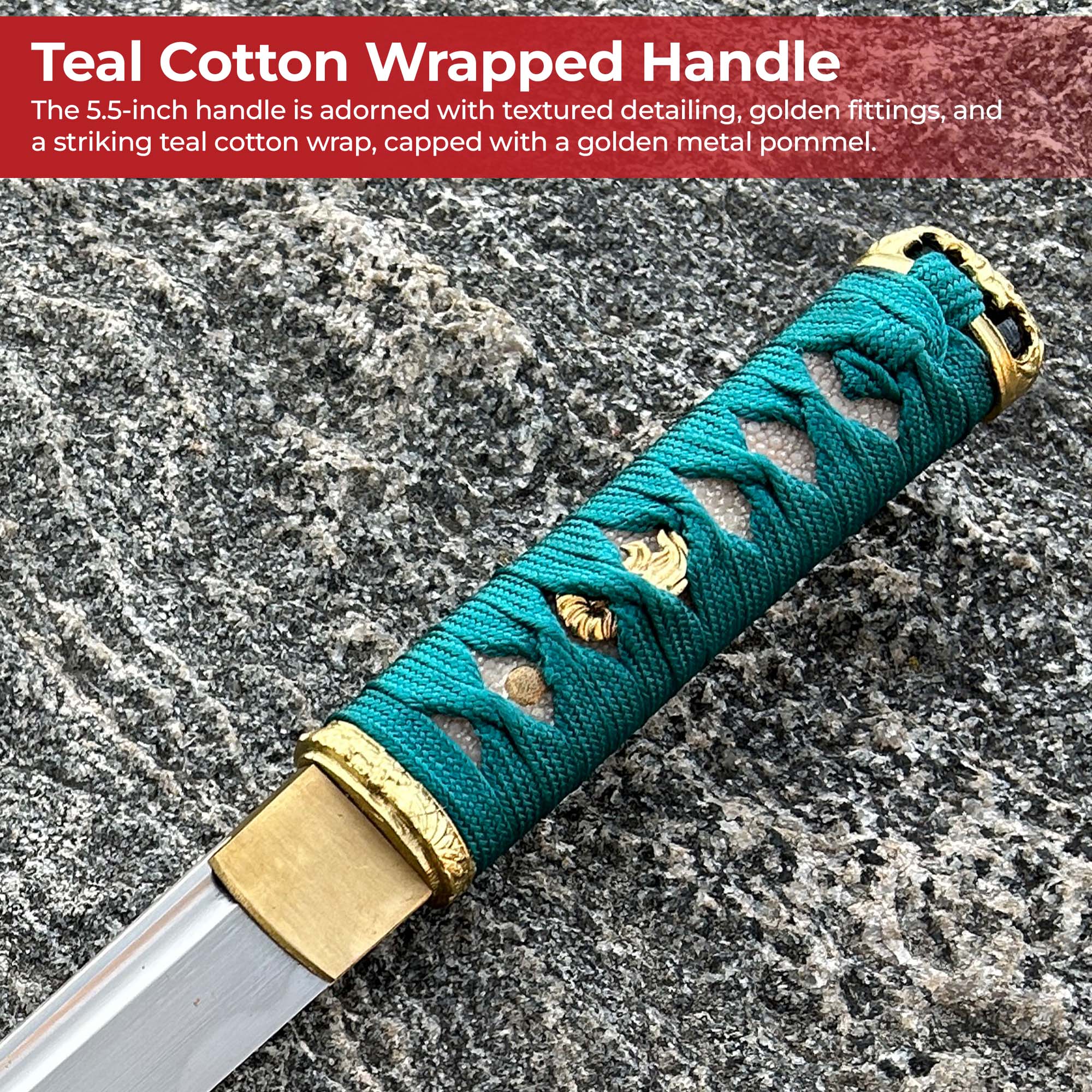 Japanese Tanto Dagger Teal Wrap Edition Daggers - Tophatter Daily Deals