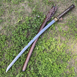 Damascus Steel Samurai Katana - Carp Fish Tsuba - Tophatter Daily Deals