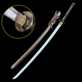 Damascus Steel Samurai Katana - Carp Fish Tsuba Unedged (Blunt) - Tophatter Daily Deals