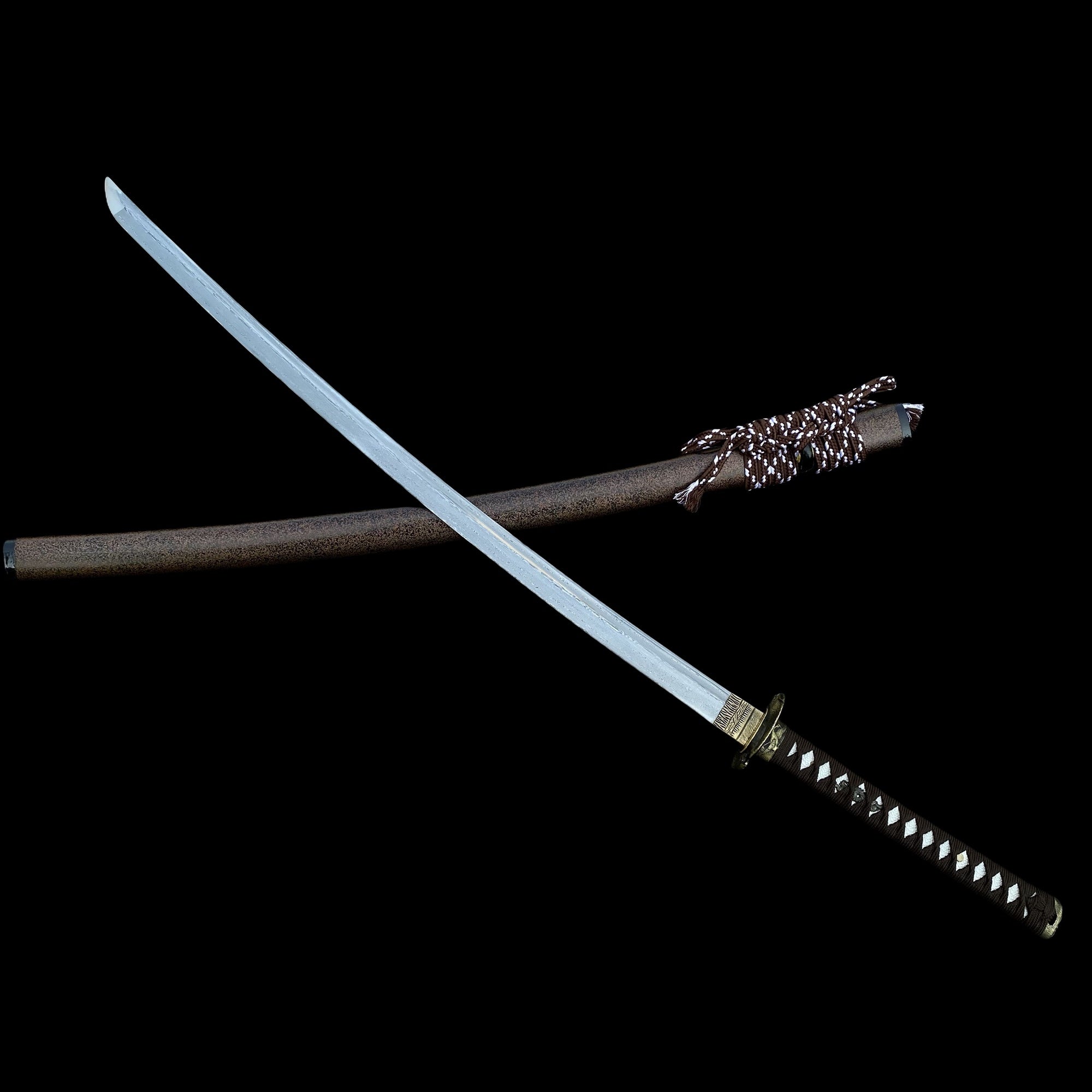 Damascus Steel Samurai Katana - Carp Fish Tsuba - Tophatter Daily Deals