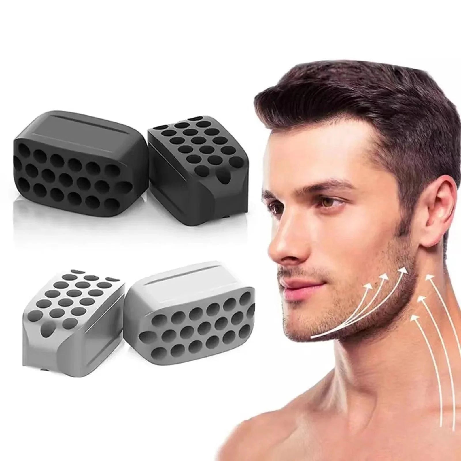 Jaw Exercises Tool - Chiselled Jawline Fitness Neck Face Toning Anti-Wrinkle Health & Beauty - Tophatter Daily Deals