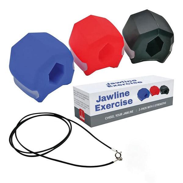Jawline Exercise Ball - Jaw Exerciser 3 Pack with 3 Strengths Jawline Toner for Men and Women with Necklace and Storage Containers Default Title Hot Sale - Tophatter Daily Deals