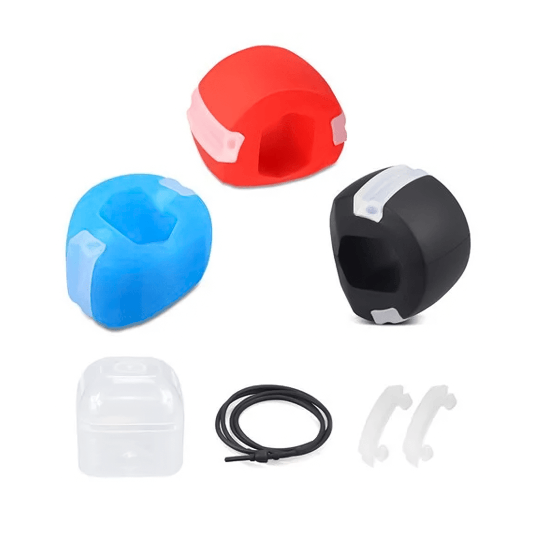 Jawline Exercise Ball - Jaw Exerciser 3 Pack with 3 Strengths Jawline Toner for Men and Women with Necklace and Storage Containers Hot Sale - Tophatter Daily Deals