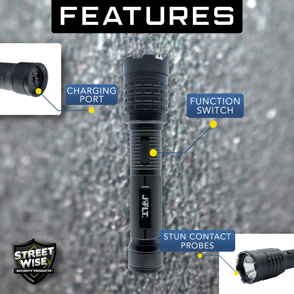 Jaws Tactical 96,000,000* Stun Flashlight Stun Flashlight - Tophatter Daily Deals