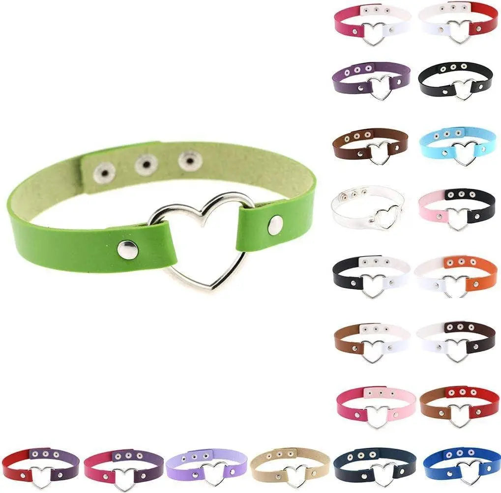 Jewelry Delle Ragazze Delle Donne Del Cuore Della Lega Choker Del Cuore Della Cavità Punk Collana Party Club Femminile Collare Collo Tailixing (Bianco + Nero) - Tophatter Daily Deals